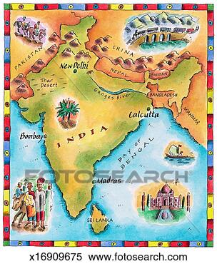 Stock Illustration - map of india. 
fotosearch - search 
clipart, illustration, 
drawings and vector 
eps graphics images