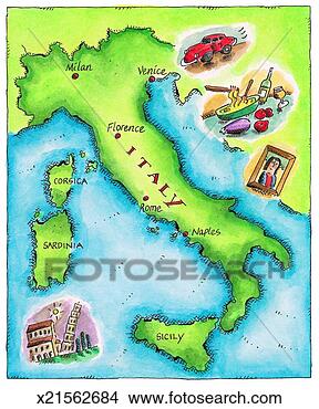 Stock Illustration - map of italy. 
fotosearch - search 
clipart, illustration, 
drawings and vector 
eps graphics images
