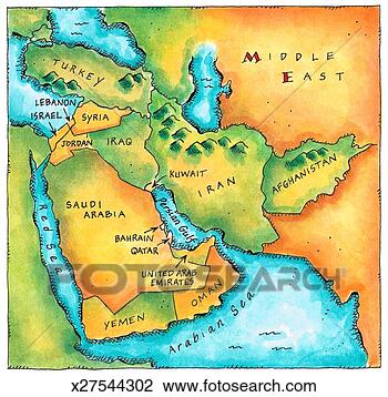 Clip Art - map of the middle 
east. fotosearch 
- search clipart, 
illustration, 
drawings and vector 
eps graphics images