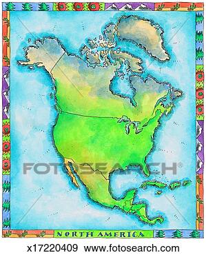 Stock Illustration - map of north america. 
fotosearch - search 
clipart, illustration, 
drawings and vector 
eps graphics images