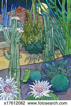 Clip Art - desert cactus. 
fotosearch - search 
clipart, illustration, 
drawings and vector 
eps graphics images