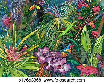 Stock Illustration - jungle foliage. 
fotosearch - search 
clipart, illustration, 
drawings and vector 
eps graphics images