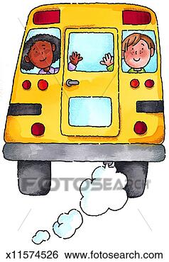 Stock Illustration - kids on school 
bus. fotosearch 
- search clipart, 
illustration, 
drawings and vector 
eps graphics images