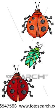 Drawing - ladybugs & insect. 
fotosearch - search 
clipart, illustration, 
drawings and vector 
eps graphics images