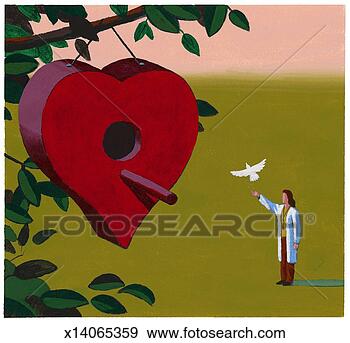 Stock Illustration - physician releasing 
dove. fotosearch 
- search clipart, 
illustration, 
drawings and vector 
eps graphics images