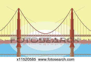 Stock Illustration - usa, california, 
san francisco, 
golden gate bridge. 
fotosearch - search 
clipart, illustration, 
drawings and vector 
eps graphics images