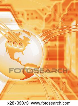 Drawing - multiple telephone 
cables plugged 
into earth. fotosearch 
- search clipart, 
illustration, 
drawings and vector 
eps graphics images