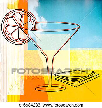 Drawing - cocktail. fotosearch 
- search clipart, 
illustration, 
drawings and vector 
eps graphics images