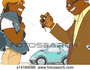 Stock Illustration - father giving 
his daughter car 
keys. fotosearch 
- search clipart, 
illustration, 
drawings and vector 
eps graphics images