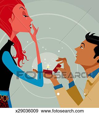Stock Illustration - young man proposing 
to young woman. 
fotosearch - search 
clipart, illustration, 
drawings and vector 
eps graphics images