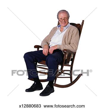 Stock Photo - retired man in 
rocking chair. 
fotosearch - search 
stock photos, 
pictures, images, 
and photo clipart