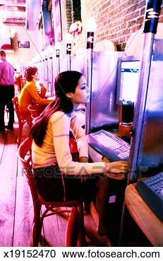 Stock Illustration - people in a internet 
café. fotosearch 
- search clipart, 
illustration, 
drawings and vector 
eps graphics images