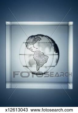 Drawing - globe showing 
north and south 
america. fotosearch 
- search clipart, 
illustration, 
drawings and vector 
eps graphics images