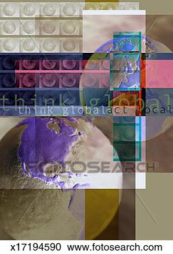 Stock Illustration - think global, 
act local, digital 
composite. fotosearch 
- search clipart, 
illustration, 
drawings and vector 
eps graphics images