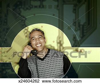 Clip Art - man talking on 
telephone. fotosearch 
- search clipart, 
illustration, 
drawings and vector 
eps graphics images