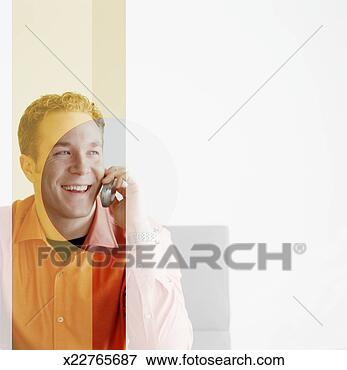 Stock Illustration - young man talking 
on mobile phone. 
fotosearch - search 
clipart, illustration, 
drawings and vector 
eps graphics images