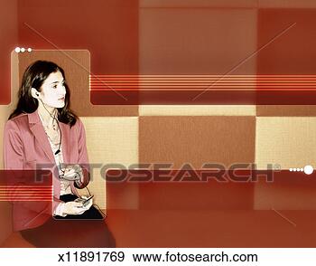 Stock Illustration - young woman talking 
on mobile phone. 
fotosearch - search 
clipart, illustration, 
drawings and vector 
eps graphics images
