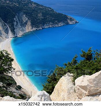 Stock Photo - myrtos beach in 
kefalonia, greece. 
fotosearch - search 
stock photos, 
pictures, images, 
and photo clipart