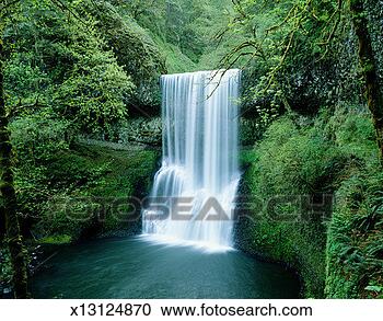 Stock Photography - usa, oregon, silver 
falls national 
state park, waterfalls. 
fotosearch - search 
stock photos, 
pictures, images, 
and photo clipart