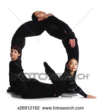 Stock Photo - four young adults 
dressed in black 
create the letter 
q. fotosearch 
- search stock 
photos, pictures, 
images, and photo 
clipart