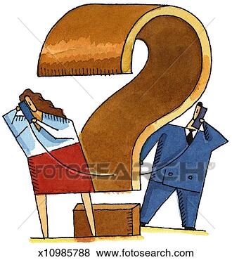 Stock Illustration - calling with questions. 
fotosearch - search 
clipart, illustration, 
drawings and vector 
eps graphics images