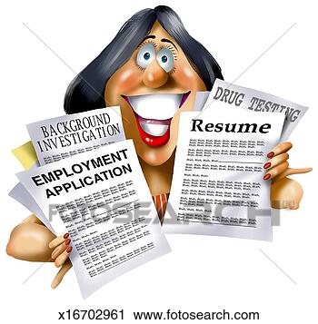 Clipart - female job applicant. 
fotosearch - search 
clipart, illustration, 
drawings and vector 
eps graphics images