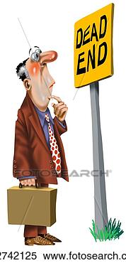Stock Illustration - man reaches dead 
end. fotosearch 
- search clipart, 
illustration, 
drawings and vector 
eps graphics images