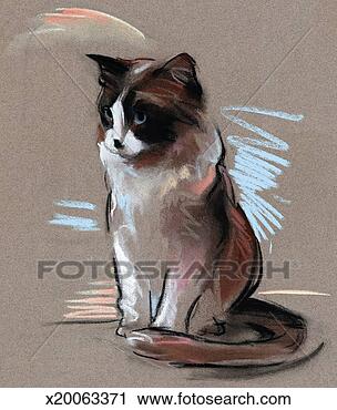 Clipart - seated cat. fotosearch 
- search clipart, 
illustration, 
drawings and vector 
eps graphics images