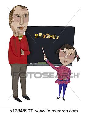 Stock Illustration - teacher & pupil. 
fotosearch - search 
clipart, illustration, 
drawings and vector 
eps graphics images