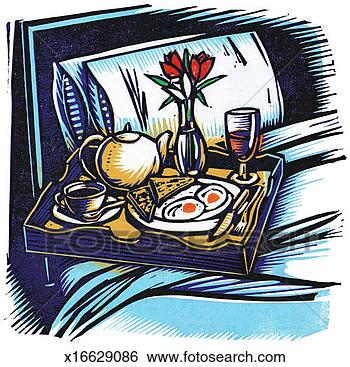 Stock Illustration - breakfast in bed. fotosearch - search clipart ...