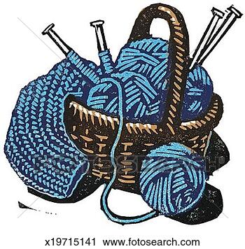 Clipart - knitting basket. 
fotosearch - search 
clipart, illustration, 
drawings and vector 
eps graphics images