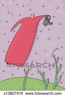 Stock Illustration - watering plants. 
fotosearch - search 
clipart, illustration, 
drawings and vector 
eps graphics images
