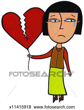 Stock Illustration - girl with broken 
heart. fotosearch 
- search clipart, 
illustration, 
drawings and vector 
eps graphics images