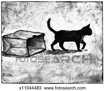 Drawing - cat out of the 
bag. fotosearch 
- search clipart, 
illustration, 
drawings and vector 
eps graphics images