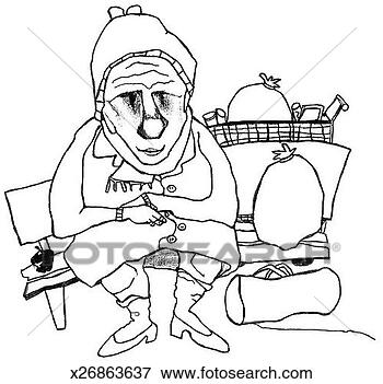 Bag Lady View Large Illustration Stock Illustration - bag lady. fotosearch - search clipart, illustration, drawings and vector eps graphics images