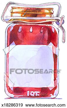 Stock Illustration of Jar of Preserves x18286319 Search Vector
