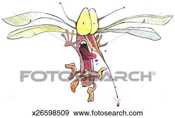 Stock Illustration - bug with stinger 
& blood. fotosearch 
- search clipart, 
illustration, 
drawings and vector 
eps graphics images