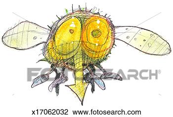 Clip Art - insect with stinger. 
fotosearch - search 
clipart, illustration, 
drawings and vector 
eps graphics images
