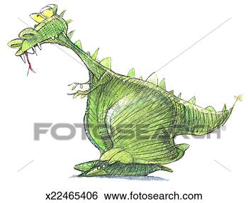 Stock Illustration - yellow green dragon. 
fotosearch - search 
clipart, illustration, 
drawings and vector 
eps graphics images