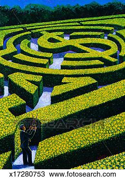 Drawing - man cutting through 
maze. fotosearch 
- search clipart, 
illustration, 
drawings and vector 
eps graphics images
