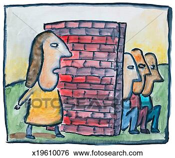 Stock Illustration - talking to wall. 
fotosearch - search 
clipart, illustration, 
drawings and vector 
eps graphics images