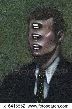 Clip Art - man with three 
mouths. fotosearch 
- search clipart, 
illustration, 
drawings and vector 
eps graphics images