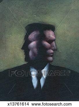 Stock Illustration - two-faced man. 
fotosearch - search 
clipart, illustration, 
drawings and vector 
eps graphics images