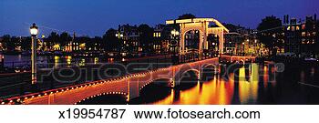 Picture - magere brug bridge, 
amsterdam, holland. 
fotosearch - search 
stock photos, 
pictures, images, 
and photo clipart