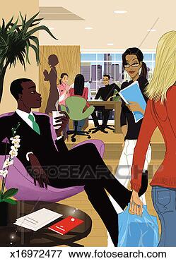 Stock Illustration - people working 
in an office. 
fotosearch - search 
clipart, illustration, 
drawings and vector 
eps graphics images