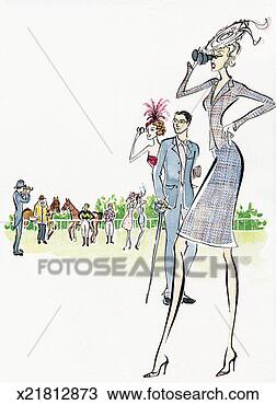 Drawing - beauty, daylight, 
caucasian, binoculars, 
animal. fotosearch 
- search clipart, 
illustration, 
drawings and vector 
eps graphics images