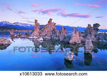 Stock Photo - tufa rock formations 
with a mountain 
range in the background, 
 mono. fotosearch 
- search stock 
photos, pictures, 
images, and photo 
clipart