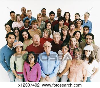 Stock Photo - studio shot of 
a large mixed 
age,  multiethnic 
group of men and 
women. fotosearch 
- search stock 
photos, pictures, 
images, and photo 
clipart