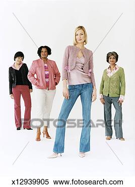 Stock Image - studio shot of 
a mixed age,  
multiethnic group 
of women with. 
fotosearch - search 
stock photos, 
pictures, images, 
and photo clipart