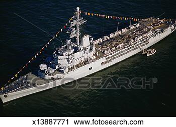 Stock Photography - battleship decorated 
for celebration. 
fotosearch - search 
stock photos, 
pictures, images, 
and photo clipart